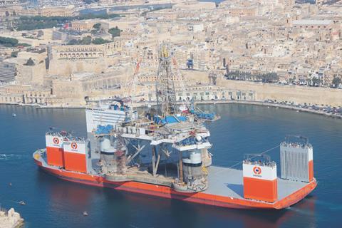 Dockwise Vanguard. oil and gas. rig transport. (credit to Boskalis) 2013